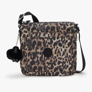 Kipling Women’s Sebastian Leopard Print Messenger Crossbody Bag OS